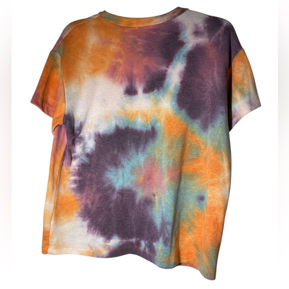 Women's Rock and Roll” tie dye Sunkist graphic print T-Shirt by 12PM Size XL - Picture 2 of 3